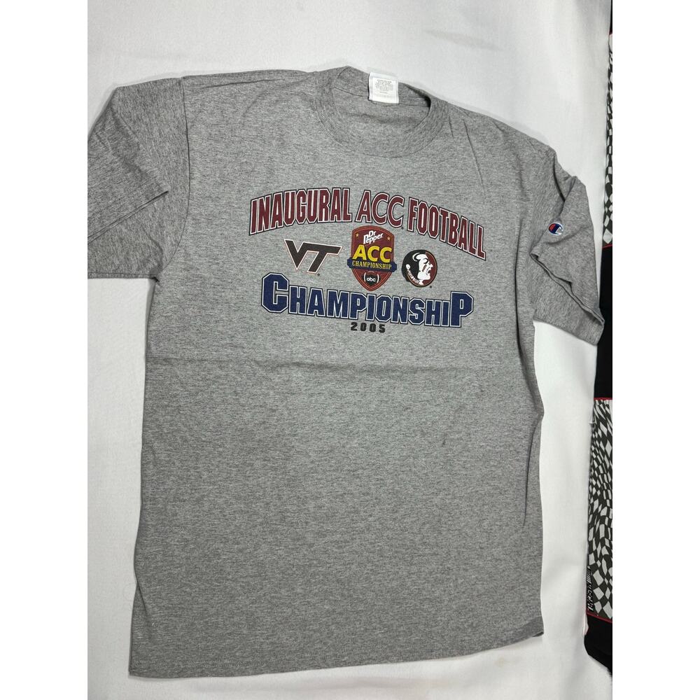 Champion Gray Shirt Large Virginia Tech vs Florida State Seminoles 2005 - Picture 3 of 9